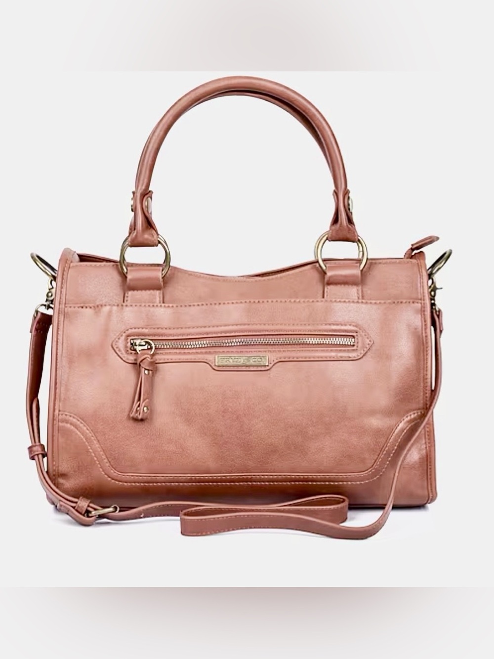Frye and Co. Satchel Bag Vegan MultiPockets Dual Handles & ShoulderStrap EUC